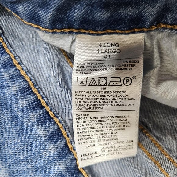 Old Navy Jeans Womens 4 Long Light Wash Rockstar Super Skinny Denim Stretch - Picture 5 of 10